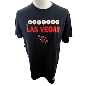 NFL Las Vegas Cardinals Welcome To Las Vegas Tee Shirt Mens Large Black NEW